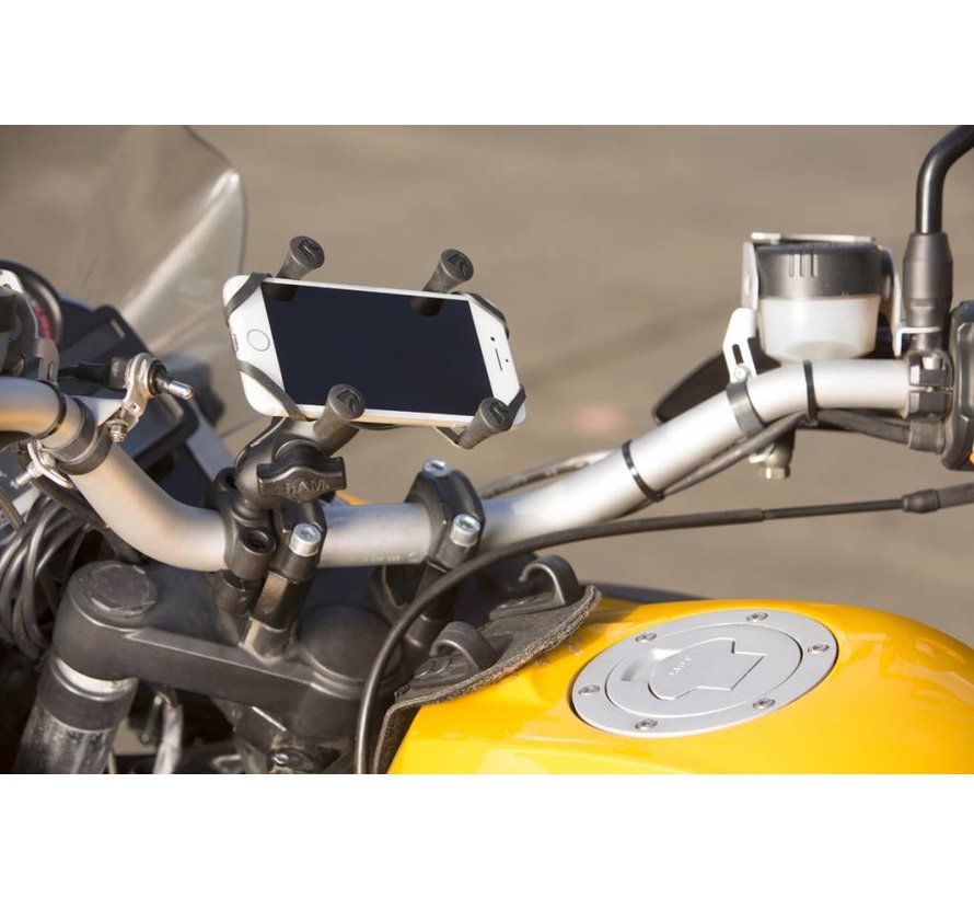 Torque™ smartphone stang bevestigingset met X-Grip RAM-B-408-75-1-A-UN7U - Kort
