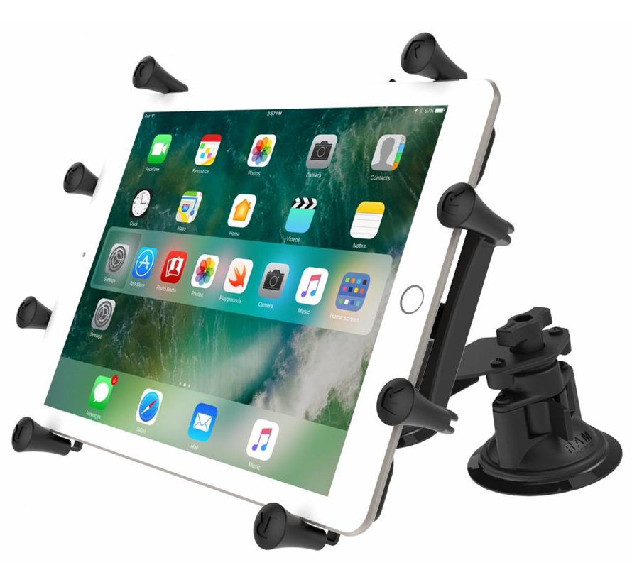 X-Grip 9-11" Tablet Houder Dual Articulating zuignap