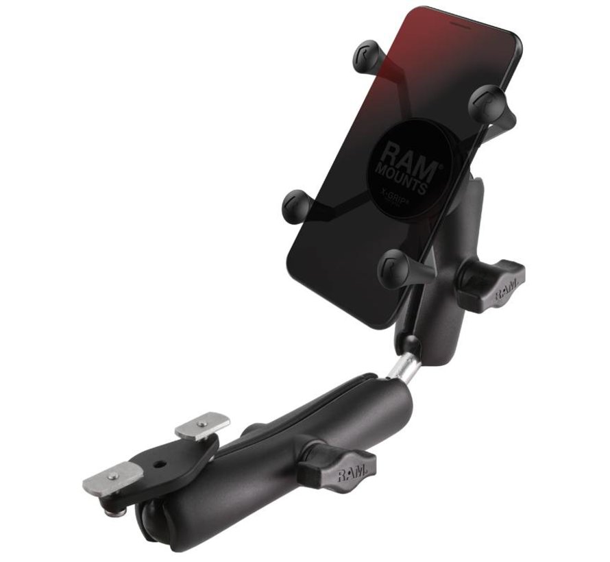 X-Grip smartphone set voor rolstoel armsteunrail