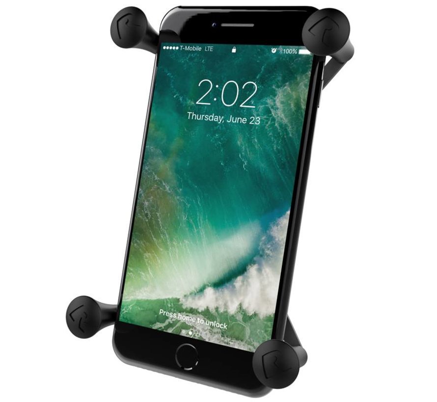 X-Grip Large smartphone set voor rolstoel armsteunrail