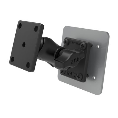 RAM Mount Klemhouder kort met 2 B-kogels en backing plate RAM-B-141-A -BPU