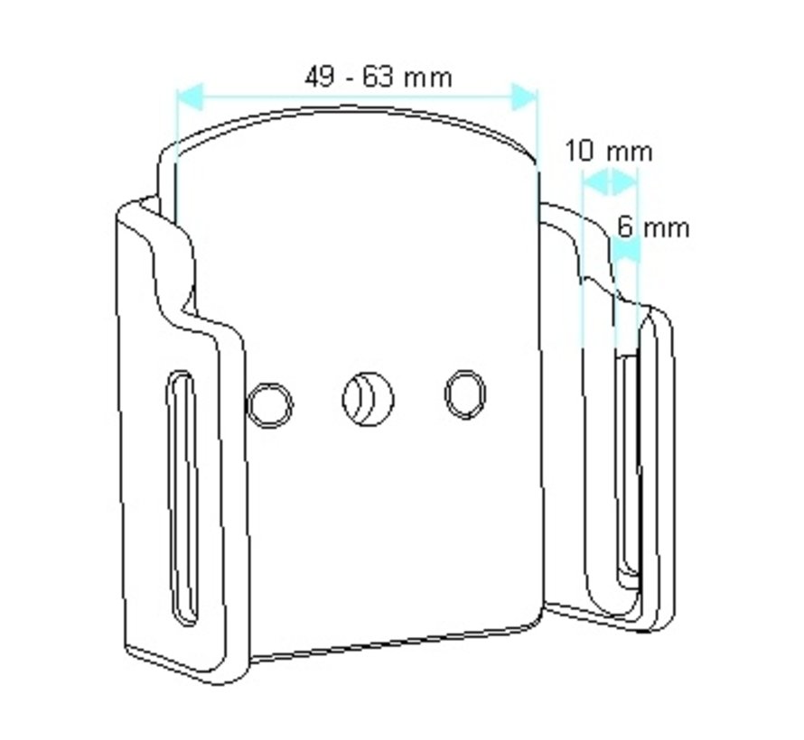 Small Smartphone houder Universeel 49-63 en 6-10 mm