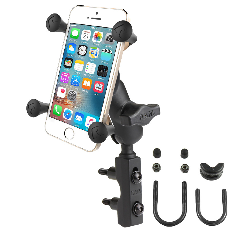 RAM Mount Combination Base met X-Grip Set - Klemarm kort