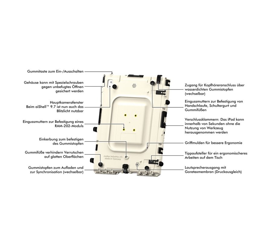 aiShell heavy-duty case iPad  9.7 modellen