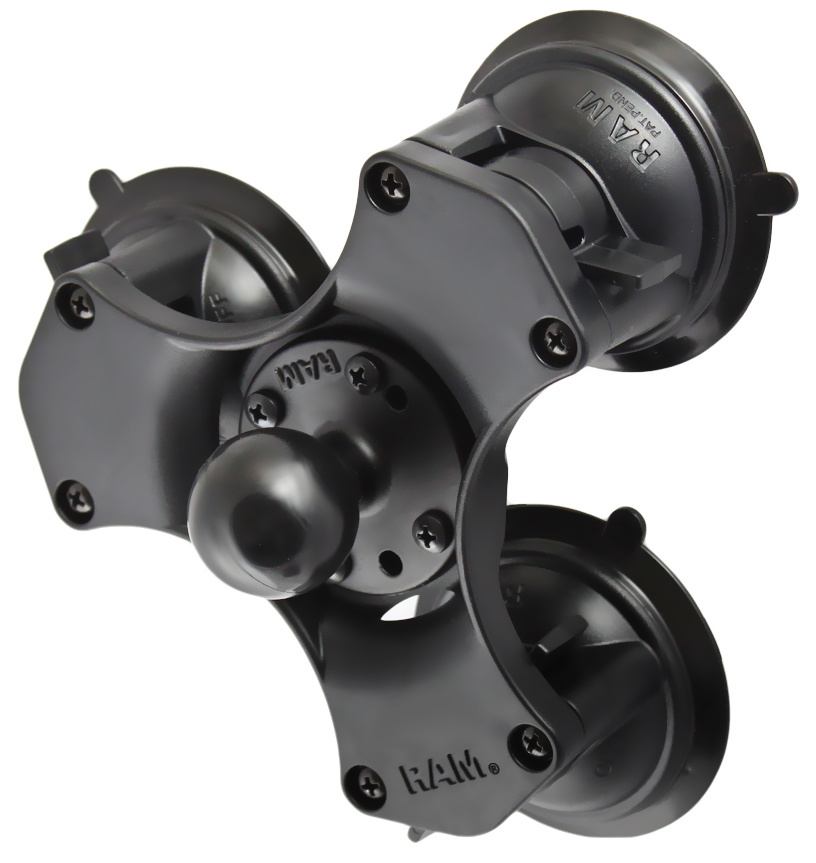 RAM Mount Triple 8.5 cm zuignap houder C-kogel RAP-365-224-1U