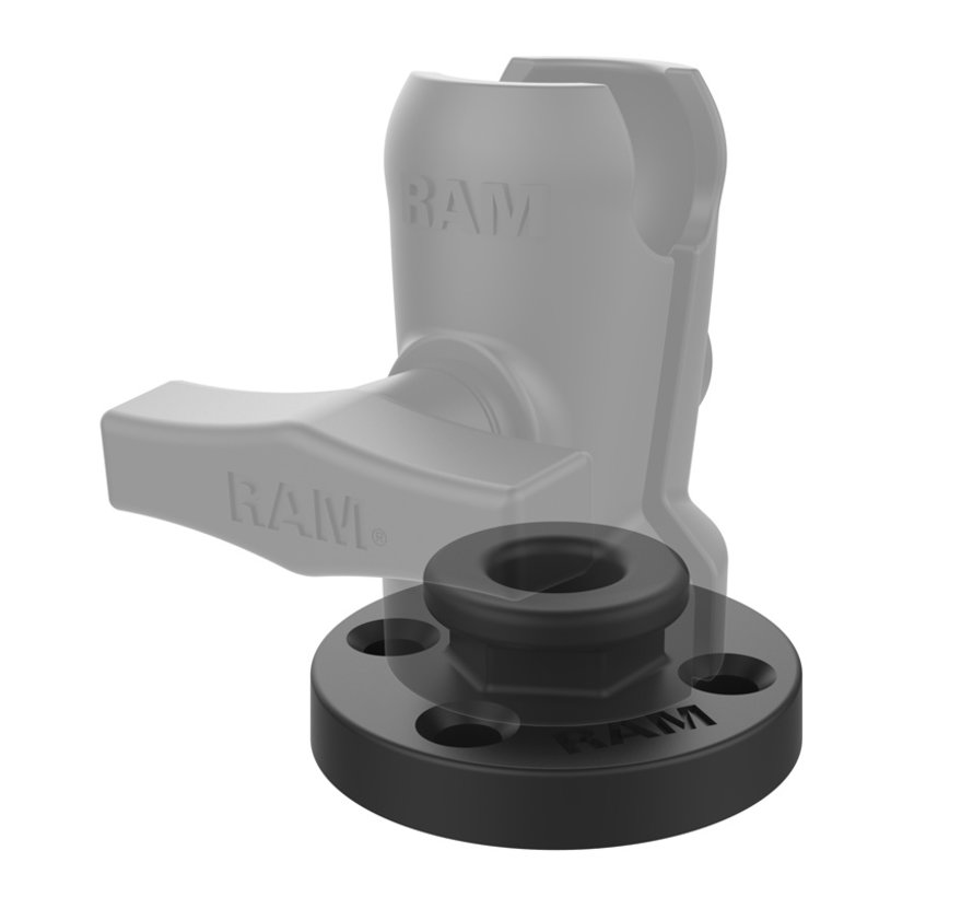 Round Base Adapter with Aluminum Octagon Button  RAM-324-OFU
