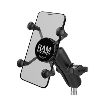 RAM Mount Motor Montageset met M8 Stuurbout, Klemarm en X-Grip Smartphone Houder