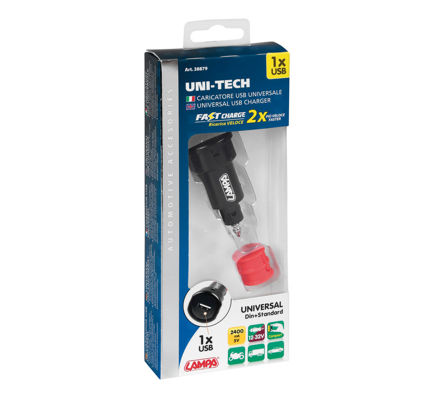 Uni-Tech Fastcharge USB-plug Din en standaard