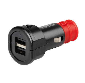 Lampa Uni-Tech Fastcharge dubbele USB-plug Din en standaard