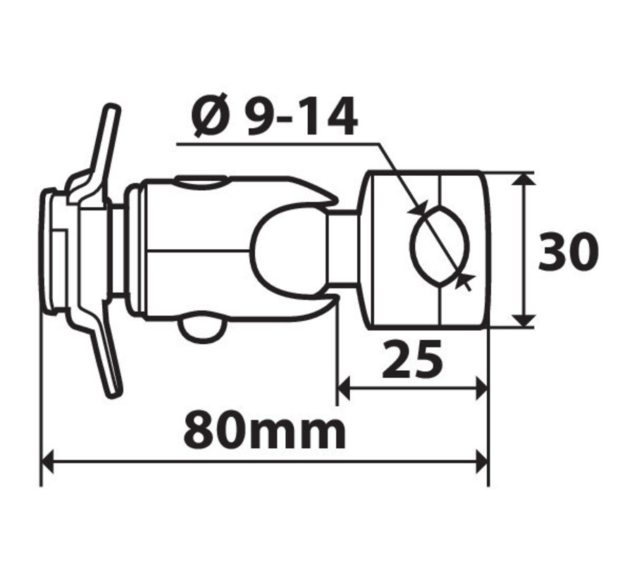 Opti-Mirror scooterspiegel  mount met waterdichte smartphone case