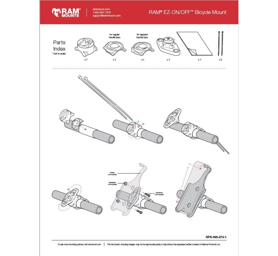 EZ-On/Off™ iPhone 11 Fietsset RAP-274-1-AP28U