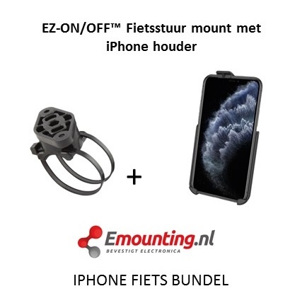 RAM Mount EZ-On/Off™ iPhone 6+/7+/Xs MAX Fietsset  RAP-274-1-AP19U