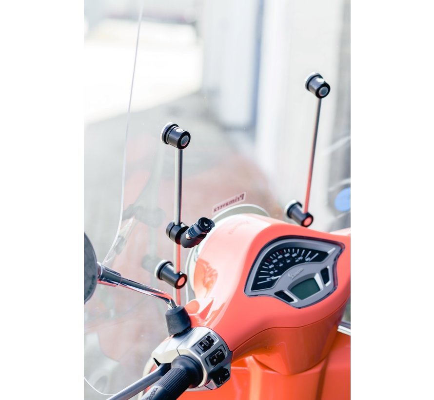Optiline scooter windscherm-mount met universele smartphonehouder