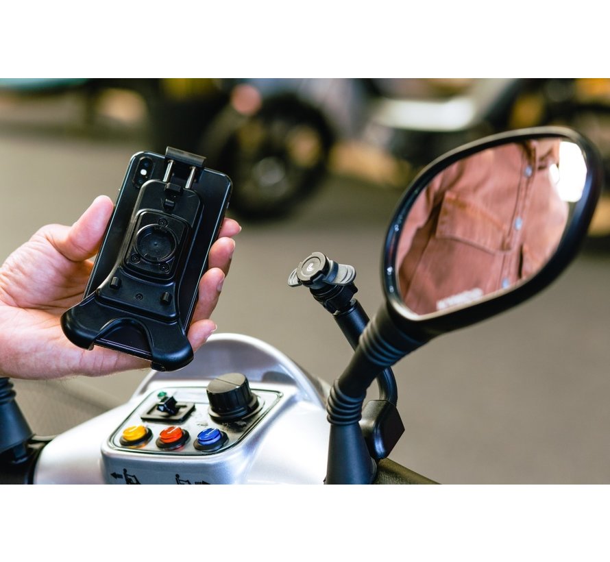 Opti-Line Scootmobiel  mount met  universele smartphonehouder