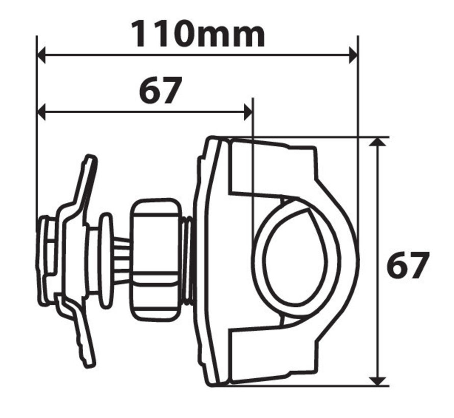 Opti-Handle stuurstang mount met  universele smartphonehouder