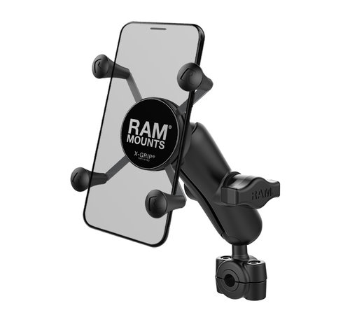 RAM Mount Torque™ 3/8" - 5/8" Diameter Mini Rail Base and X-Grip® for Phones
