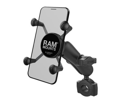 RAM Mount Torque™ 3/4" - 1" Diameter Handlebar/Rail Base with 1" Ball and X-Grip®