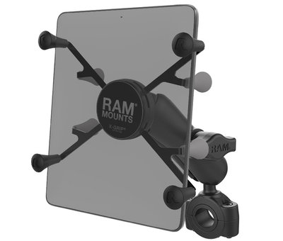 RAM Mount Torque™ 3/4" - 1" Diameter Handlebar/Rail Base with 1" Ball and X-Grip® for 7-8" Tablets