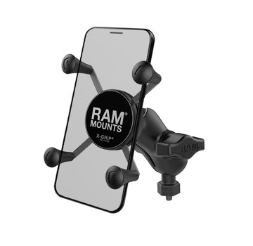 RAM Mount X-Grip Telefoonhouder Set met Korte Klemarm en M6 Boutbevestiging