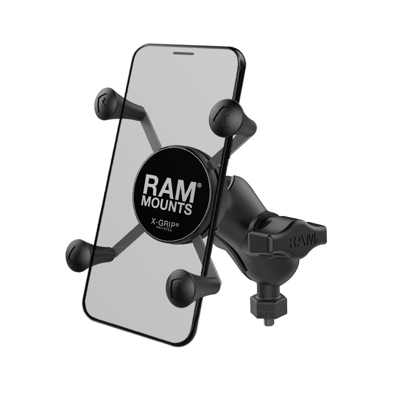 RAM Mount X-Grip Telefoonhouder Set met Korte Klemarm en M6 Boutbevestiging