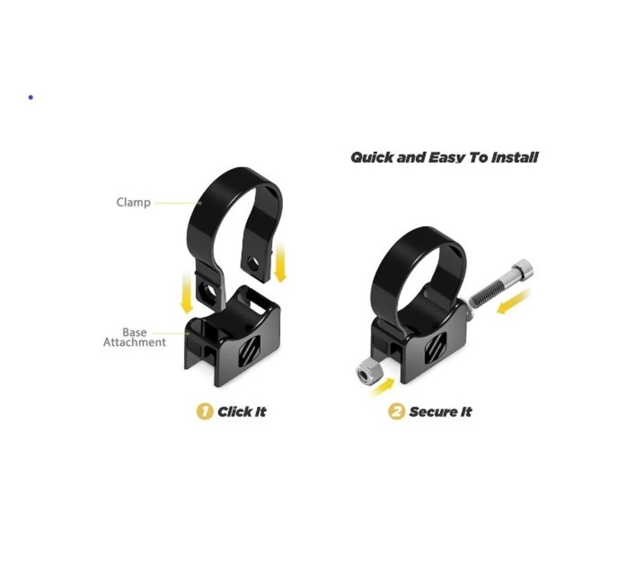 BaseClamp™ UTV/SXS/ATV Side View Mirrors