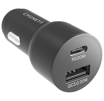 Cygnett PD CarPower 20W USB-C & USB-A Car Charger