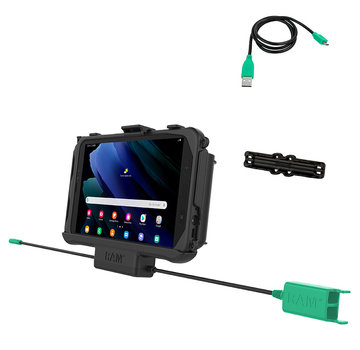 RAM Mount Power + 2x Data aansluiting  houder Samsung Galaxy TAB Active2/ Active3/ Active 5