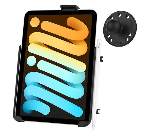RAM Mount iPad Mini (A17 Pro) en Mini 6 slide-in houder zonder hoes incl B-kogel  AP36U