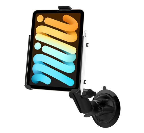 RAM Mount iPad Mini (A17 Pro) en Mini 6  zonder hoes Zuignap bevestiging AP36