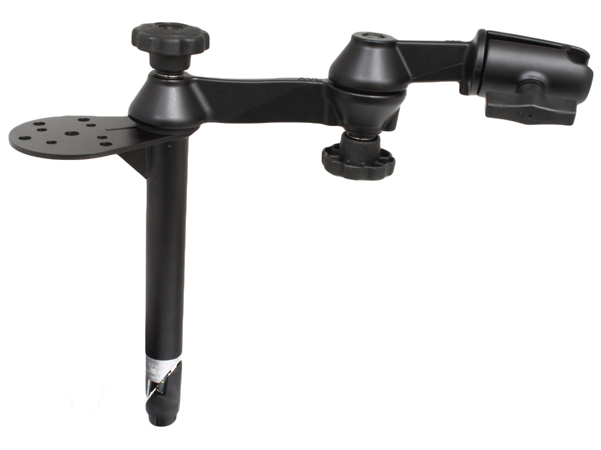 RAM Mount 8" Upper Pole with Flange and Double Socket Arms