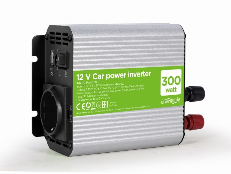 EnerGenie Auto omvormer 220v 300 watt