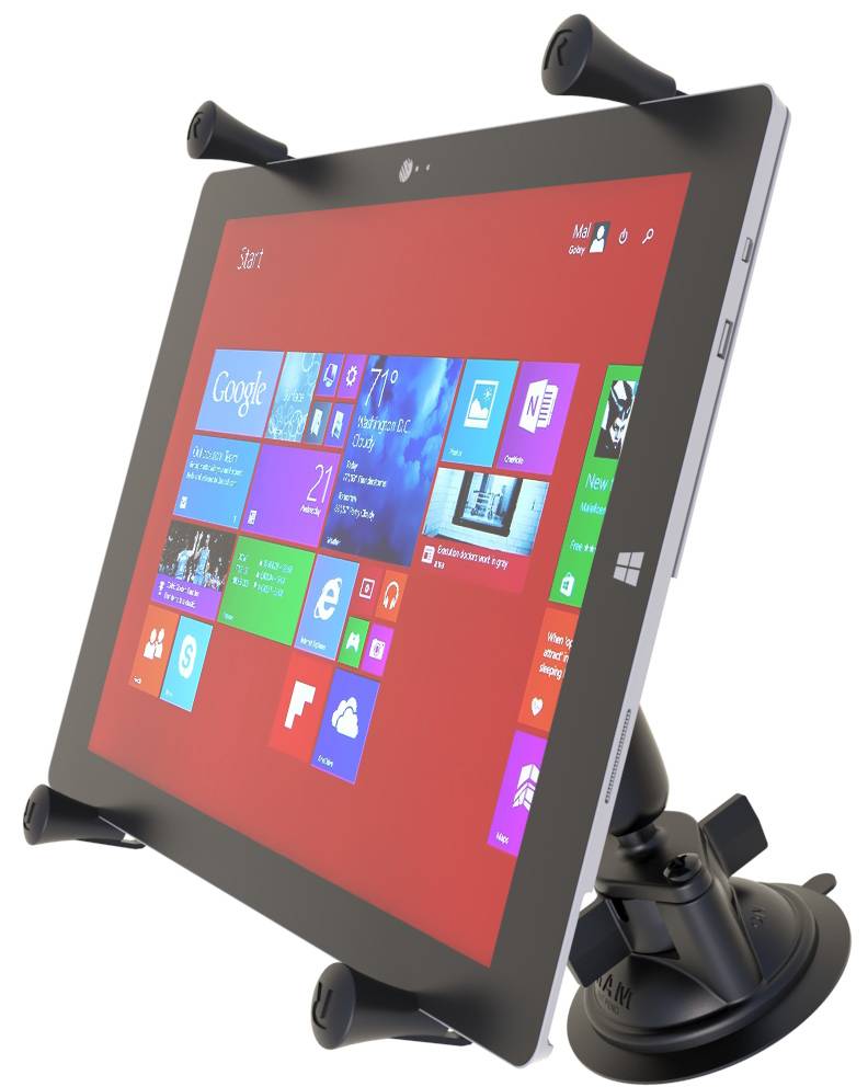 RAM Mount X-Grip 12-13 inch iPad Pro Tablet Houder zuignap montage
