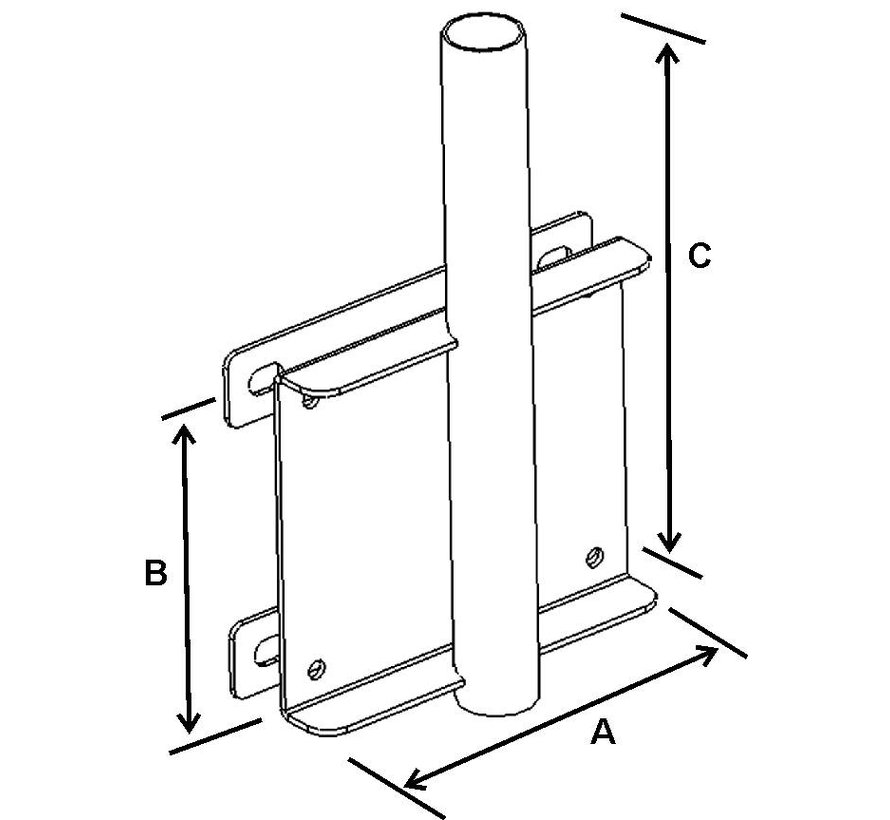 Universal Vertical Drill-Down Laptop Mount Base