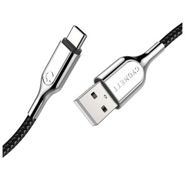 Cygnett Armoured Braided USB-C to USB-A Cable 1m Black