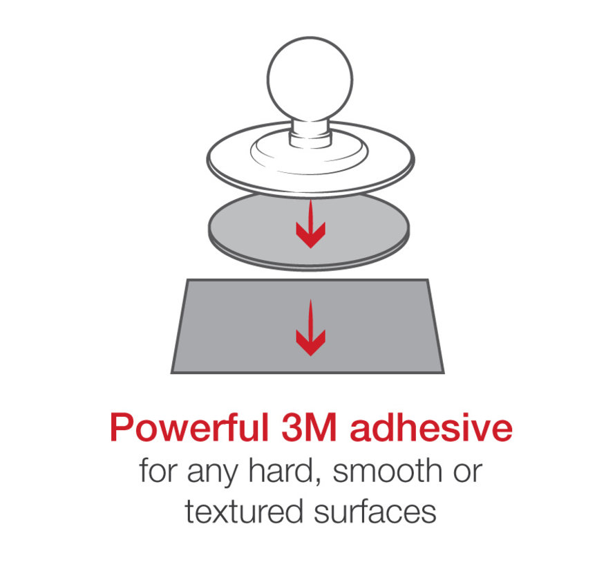 Flex Adhesive Base with 1" Ball RAP-B-378U