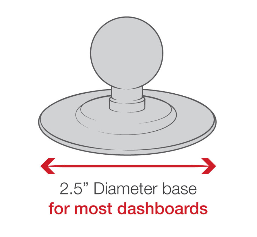 Flex Adhesive Base with 1" Ball RAP-B-378U