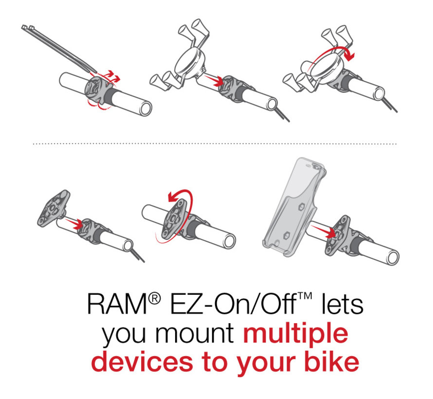 EZ-ON/OFF™ Fietsstuurhouder RAP-274-1U