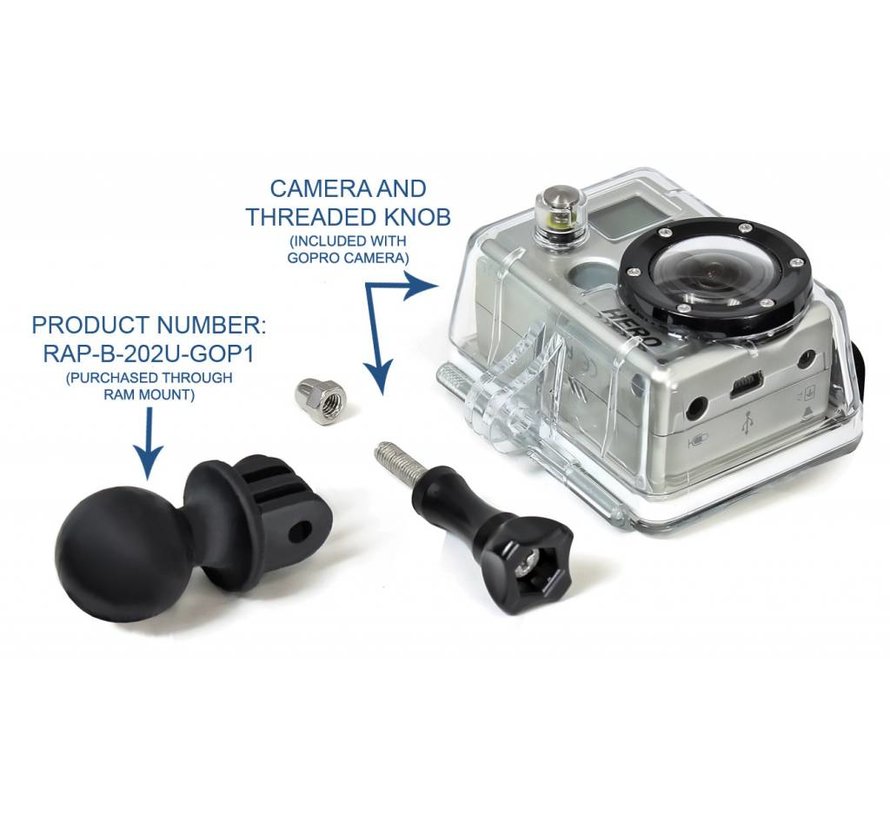 GoPro zuignap combinatie set