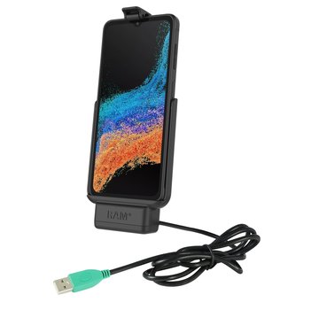 RAM Mount EZ-Roll'r™ Powered Dock for Samsung XCover6/7 Pro zonder beschermcase RAM-HOL-SAM84PU