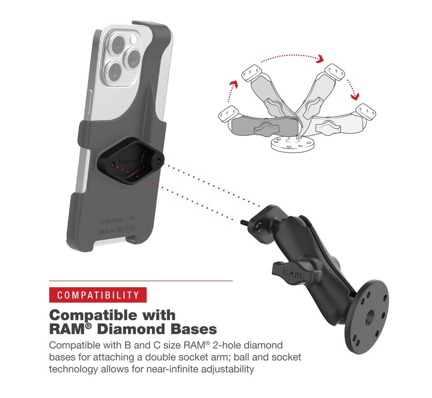 Houder iPhone 14 Plus/Pro Max, 15 Plus & 16 Plus