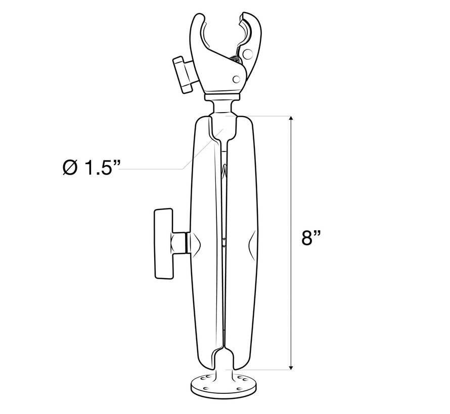 Trolling Motor Stabilizer Mount met Tough-Claw