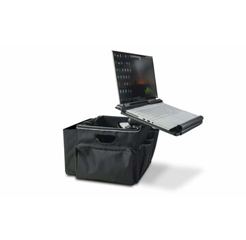 AutoExec Lichte auto-kantoorbox met computer- of tablethouder