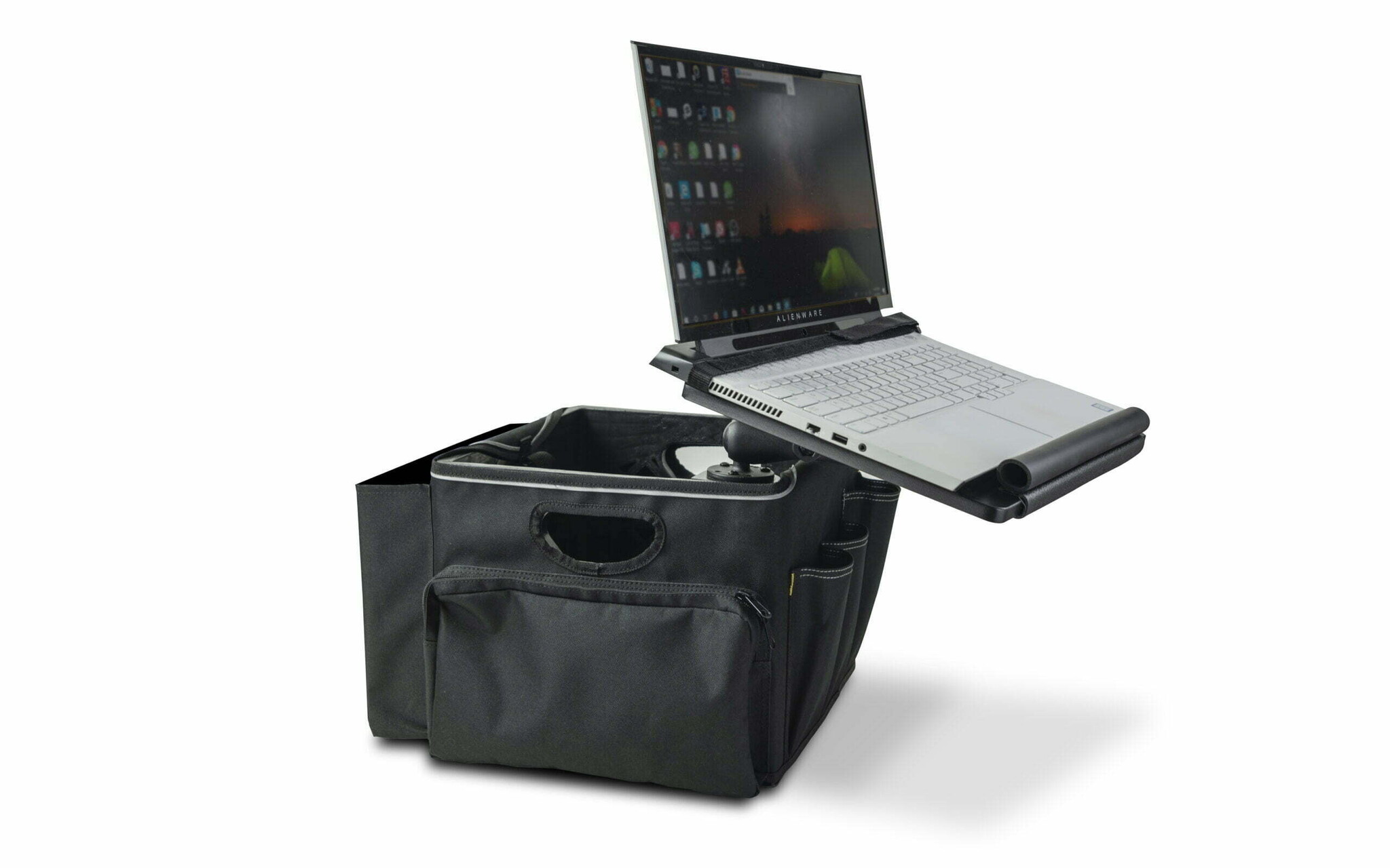 AutoExec Lichte auto-kantoorbox met computer- of tablethouder- mobiele werkplek
