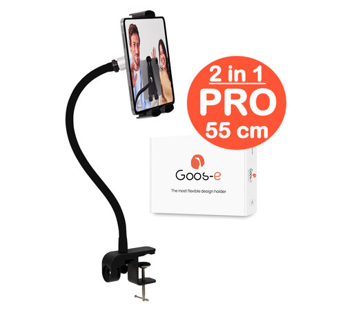 GOOS-E Tablet houder + Telefoonhouder PRO (2 in 1) met 55 cm hals