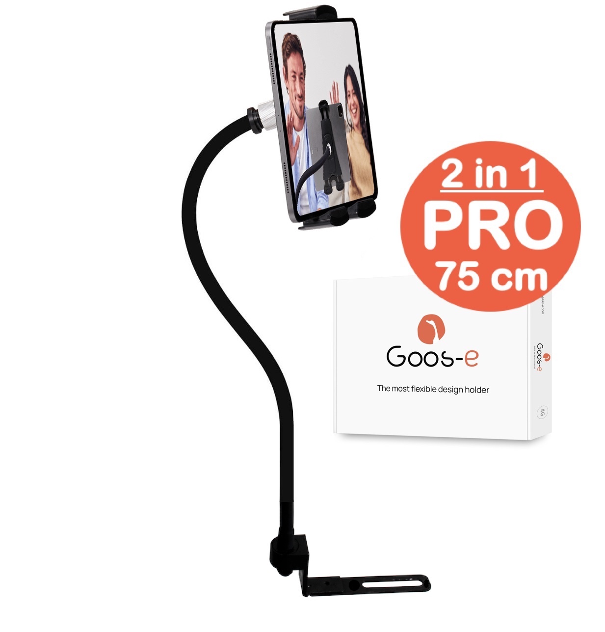 GOOS-E Auto tablet houder + telefoonhouder PRO - Extra hoog