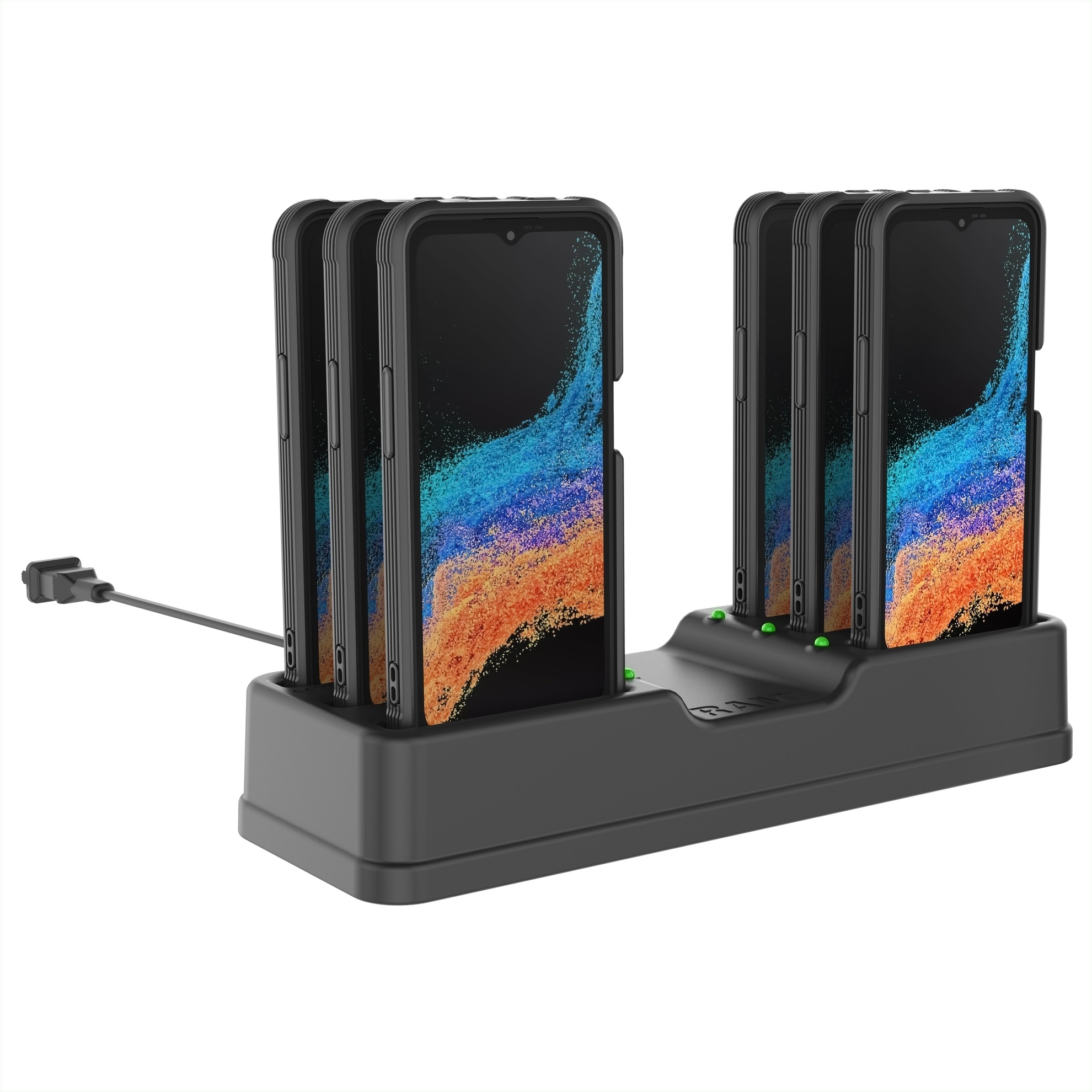 RAM Mount 6-Port Charging Dock for XCover7, 7 Pro & 6 Pro Pro with OEM or RAM® Skin™