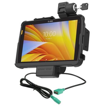 RAM Mount Tough-Dock ™ Power + Data vergrendelen voor Zebra ET4x 10" Tablet RAM-HOL-ZE21PDKLU