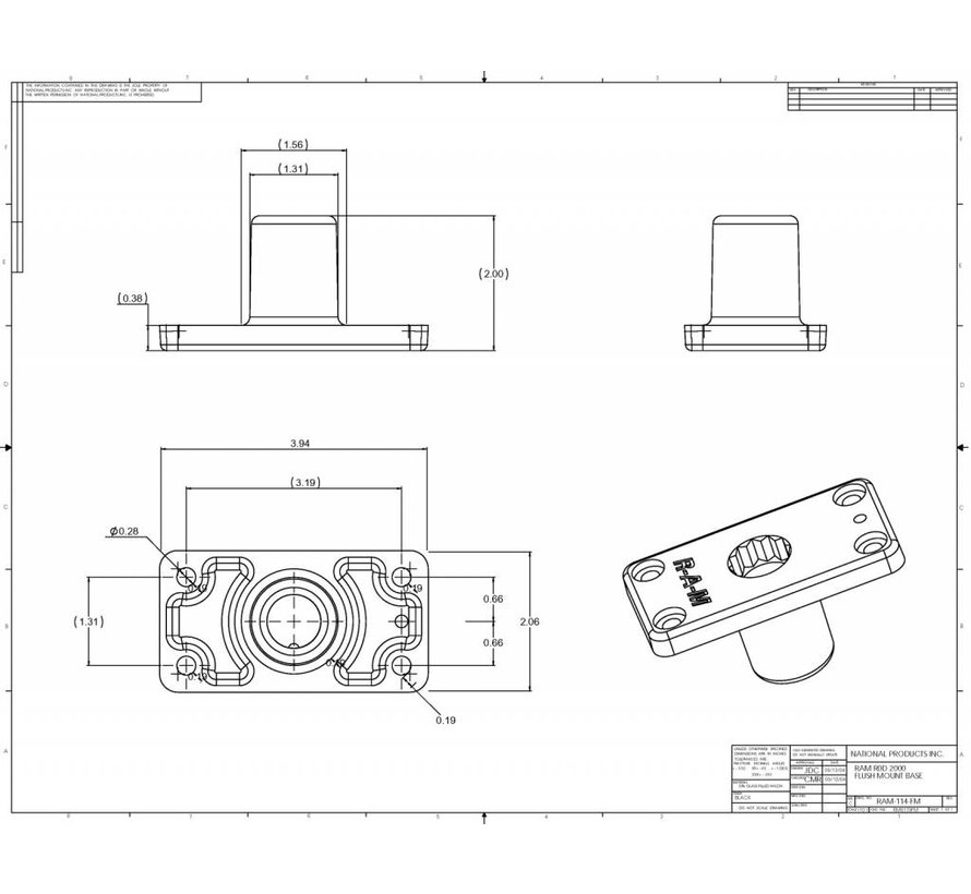 ROD™ Flush Base for Spline Posts