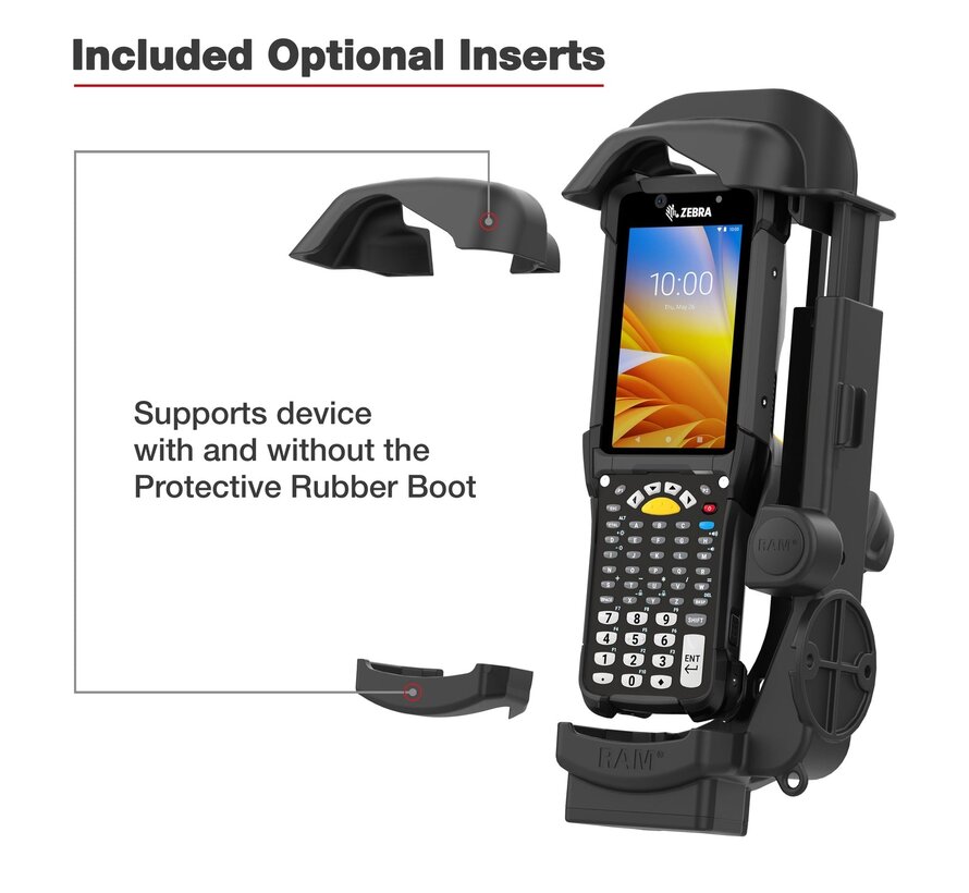 Veerbelaste houder voor Zebra MC9300/9400