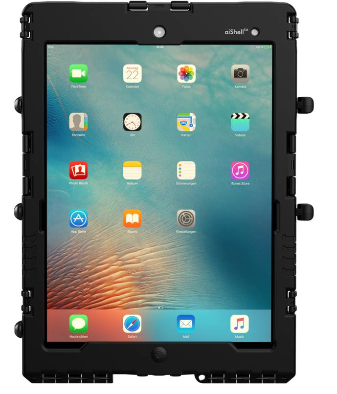 Andres aiShell  heavy-duty case iPad met UV-stabiele hybride glasfilm